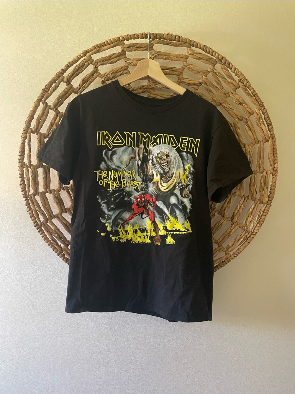 Iron Maiden Black Short-Sleeve Graphic Tee